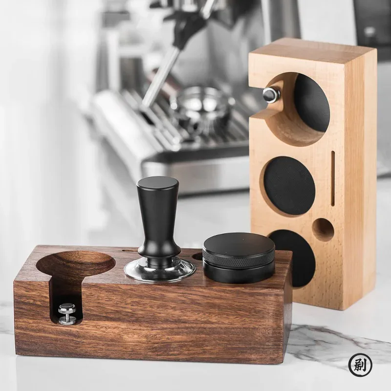 Espresso Tamper Station - Stasiun Tamper Kopi Kayu Anti Selip,