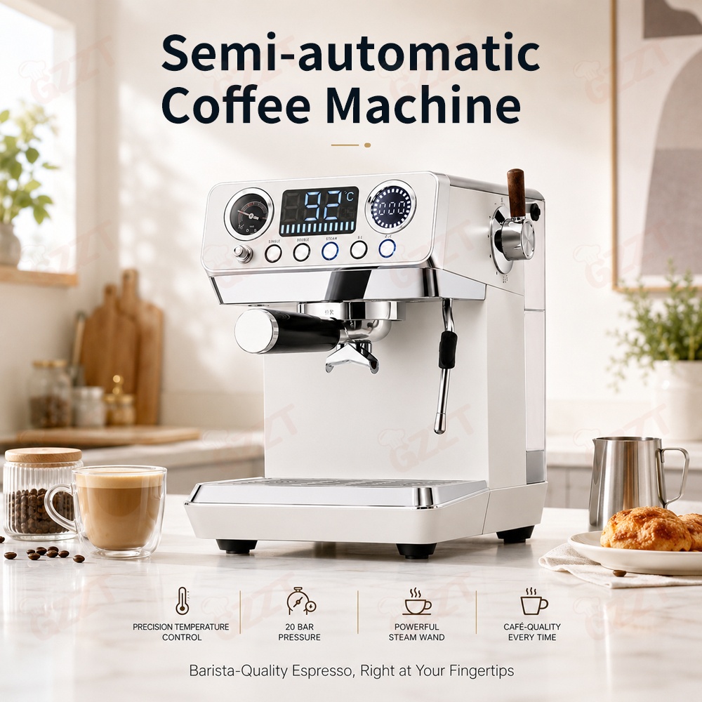 Espresso Machine Rotary Pump - Mesin Kopi Espresso Semi-Otomatis GZZT dengan