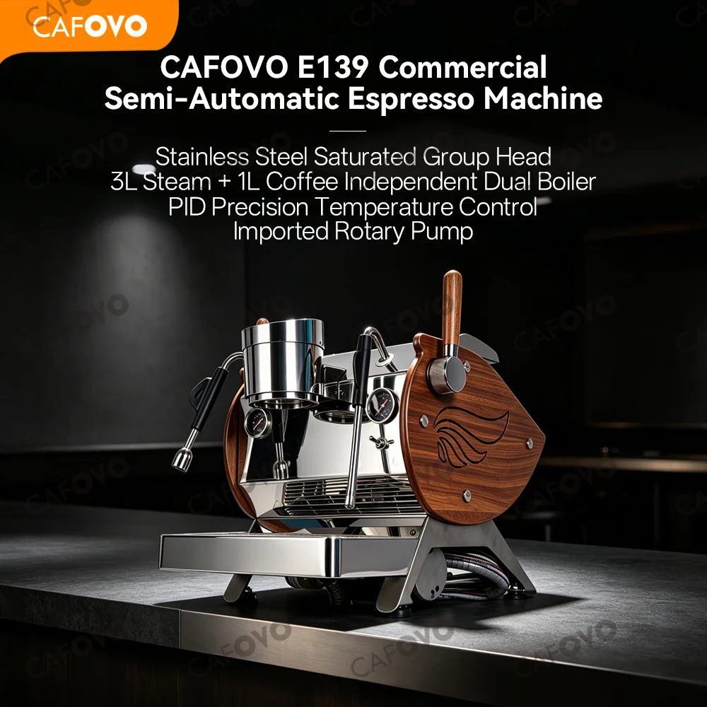 Espresso Machine Flow Control - Mesin Espresso Semi-Otomatis Komersial CAFOVO E139