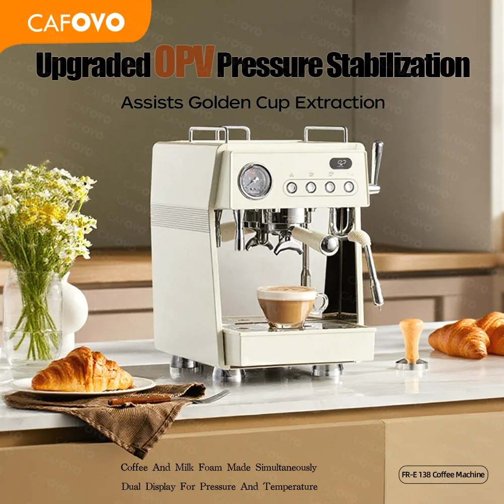 Espresso Machine Flow Control - Mesin Espresso Semi-Automatis CAFOVO E138 9Bar