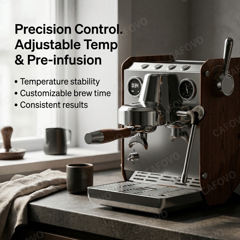 Mesin Espresso CAFOVO E109, Pe - Espresso Machine Rotary Pump ulasan dan harga