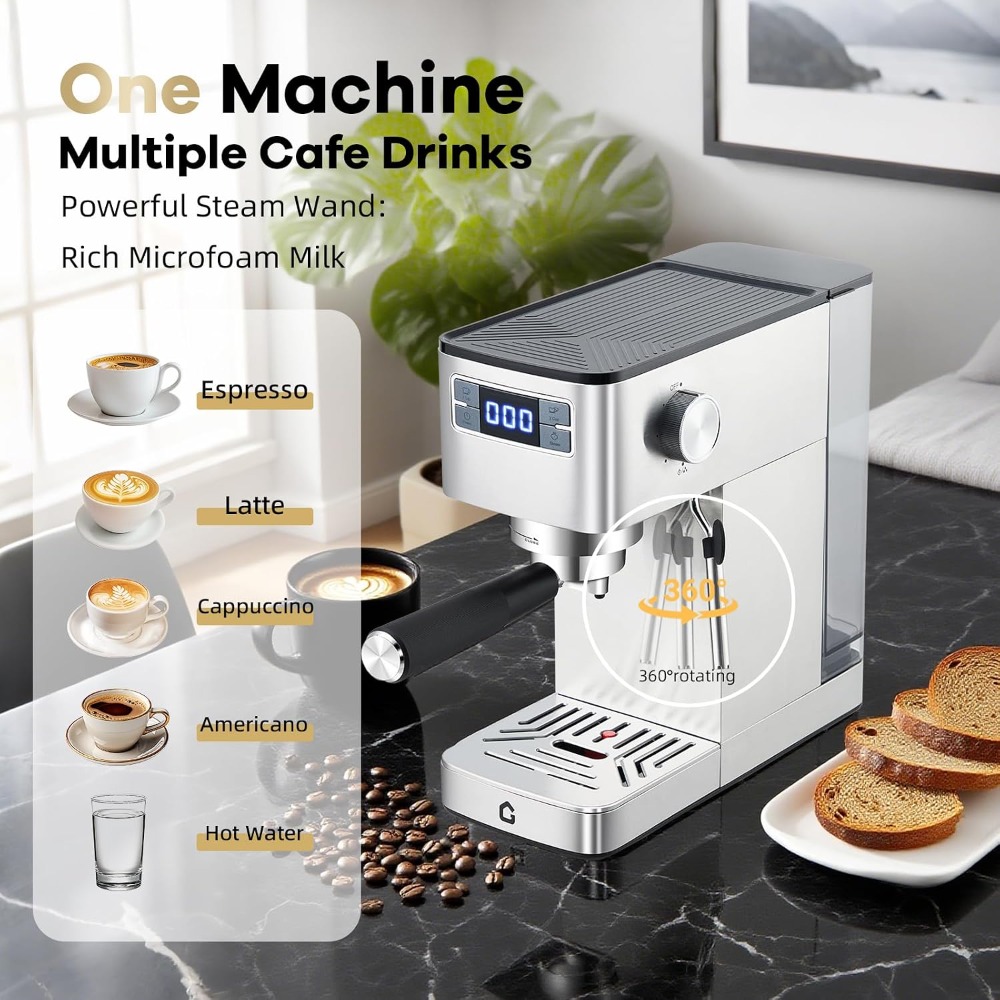 Mesin Espresso Garvee Compact  - Espresso Machine Dual Boiler ulasan dan harga