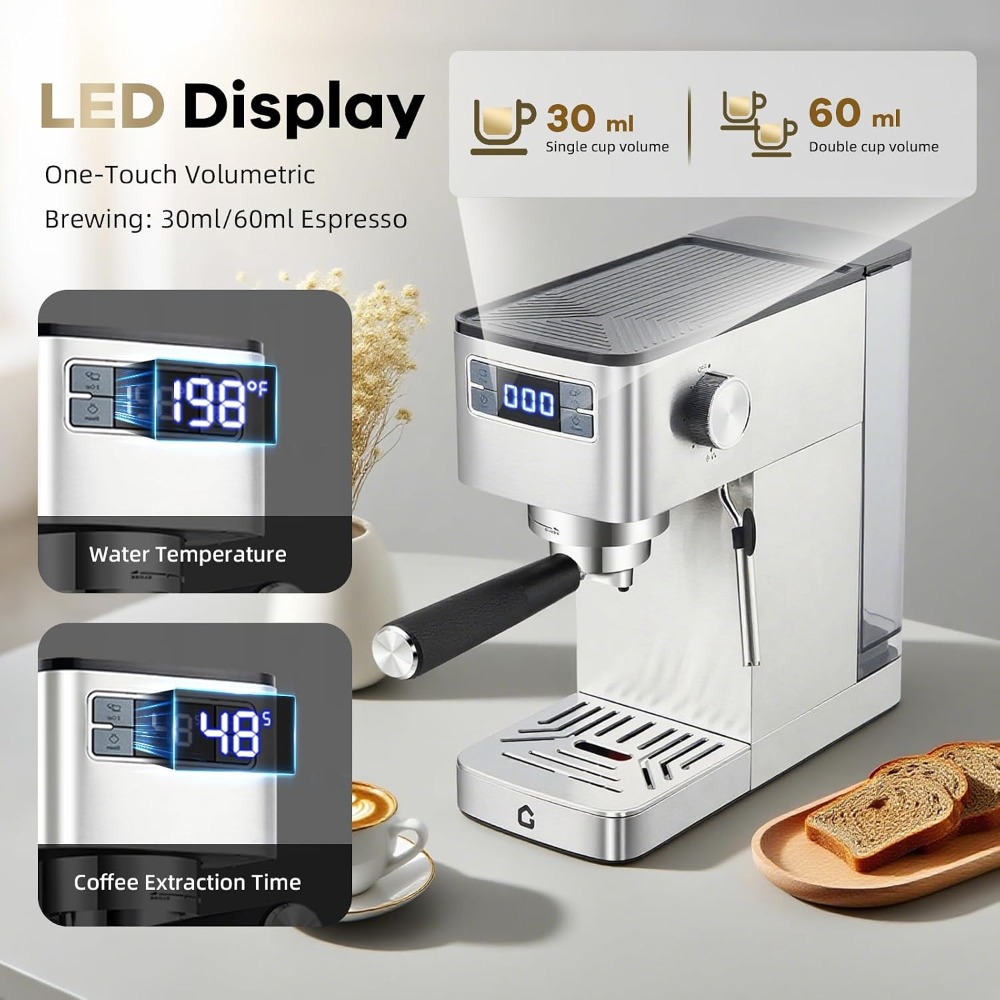 Mesin Espresso Garvee Compact  - Espresso Machine Dual Boiler ulasan dan harga