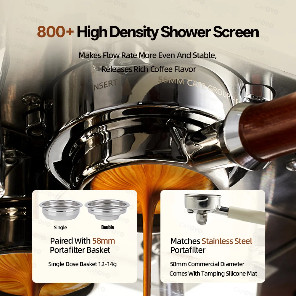 Mesin Espresso Semi-Automatis  - Espresso Machine Flow Control ulasan dan harga