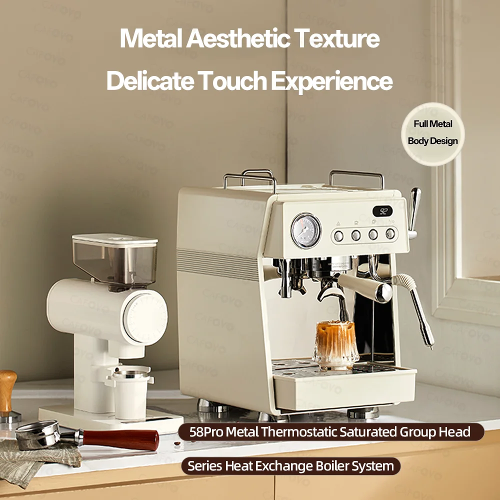 Mesin Espresso Semi-Automatis  - Espresso Machine Flow Control ulasan dan harga